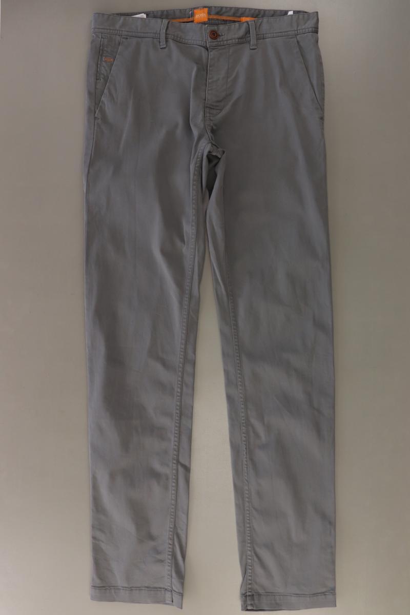 Hugo Boss Chinohose für Herren Gr. W33/L36 grau aus Baumwolle